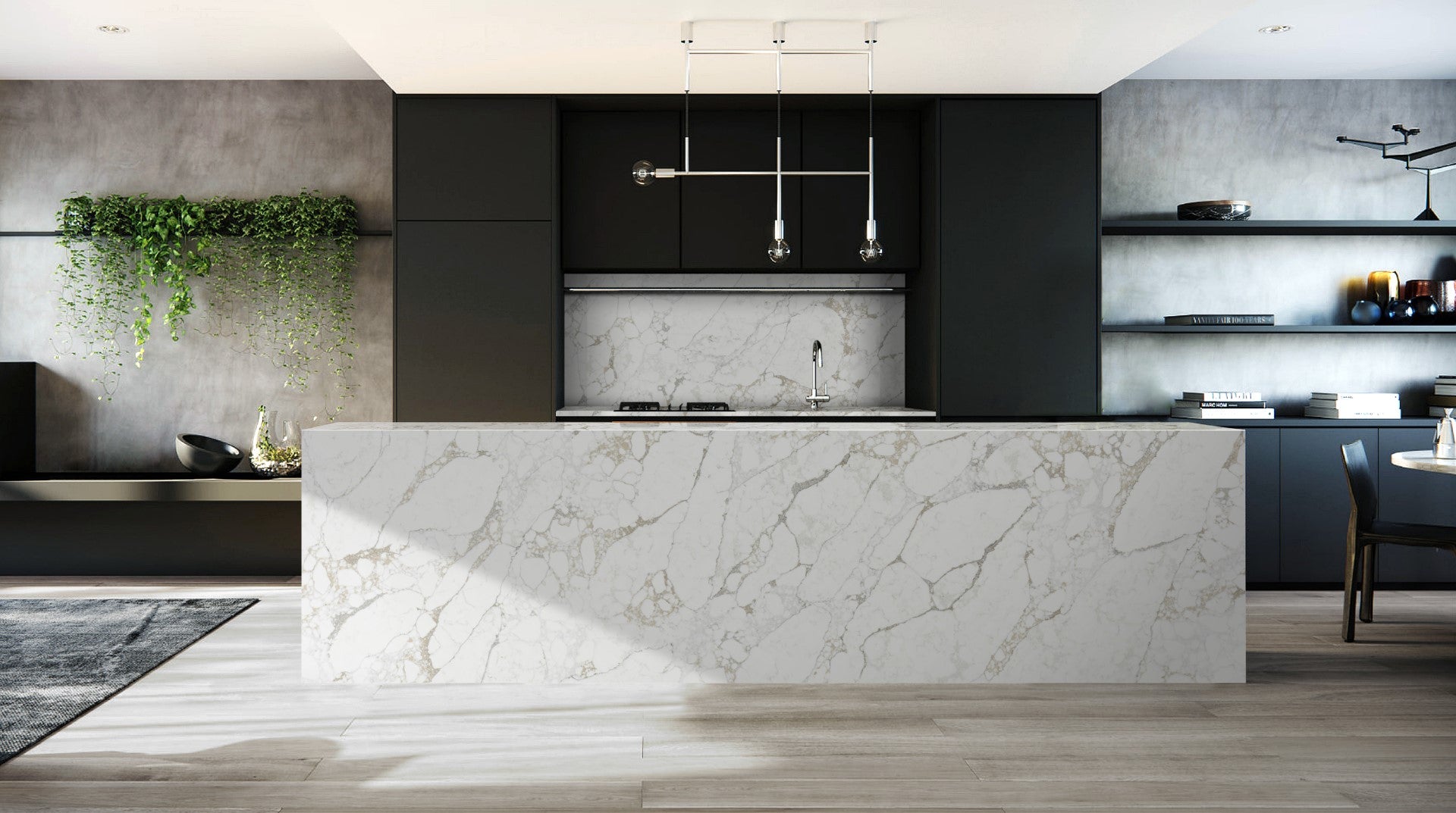 Arabescato Cremo Leather Quartz