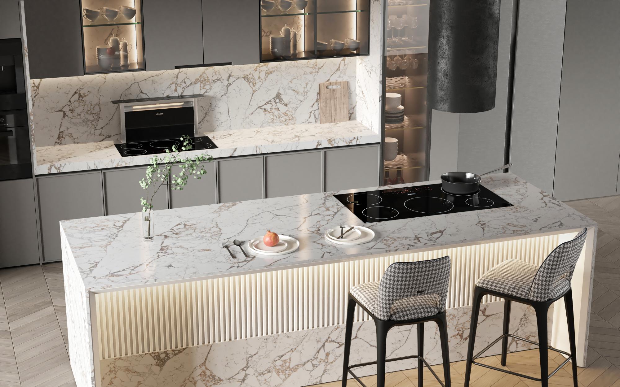 Arabescato Cremo Leather Quartz