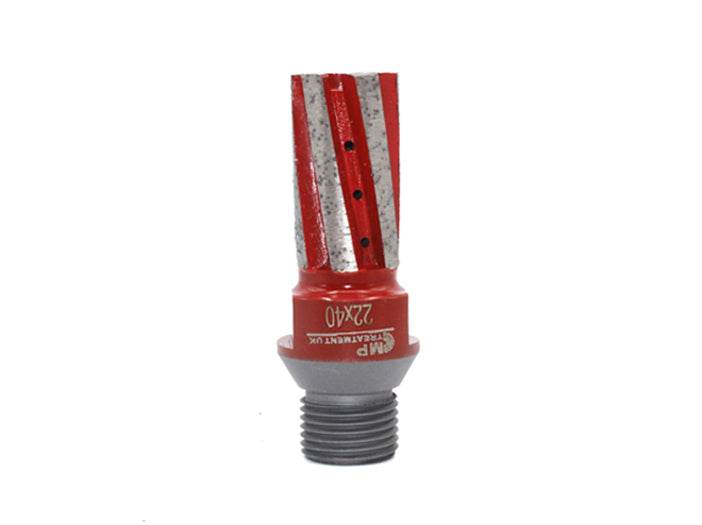 Red 5-Segment Router With End Segment For Granite & Engineered Stone