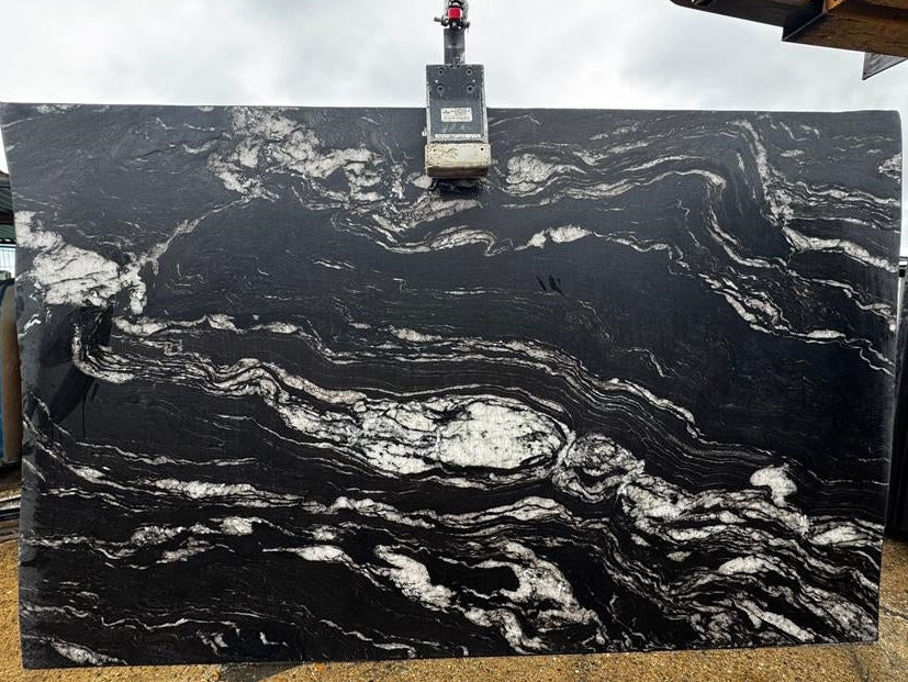 Cosmic Black Leather Granite