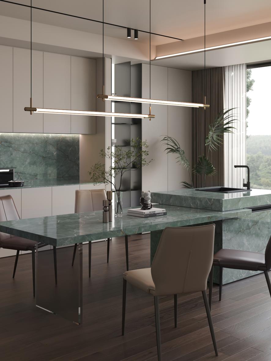 Verde Amazonite Backlit Quartz